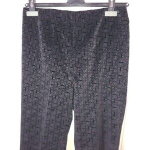 Ralph Lauren Black Label velvet straight leg pants w burnout RL logo, ladies' 6